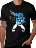Dabbing Hockey Player Graphic T-Shirt