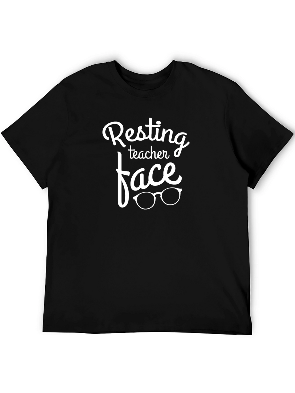 Resting Teacher Face Black T-Shirt