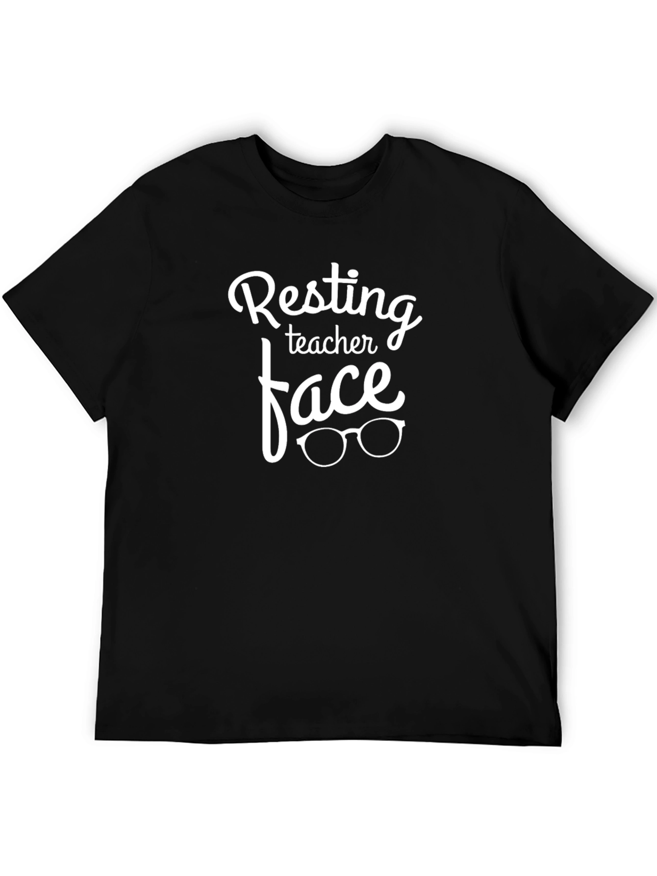 Resting Teacher Face Black T-Shirt
