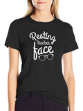 Resting Teacher Face Black T-Shirt