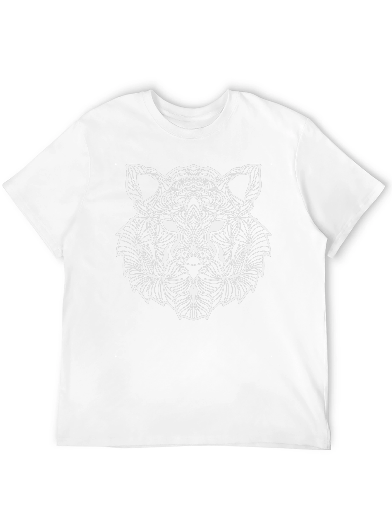 Abstract Wolf Graphic Tee - Cool Geometric Design