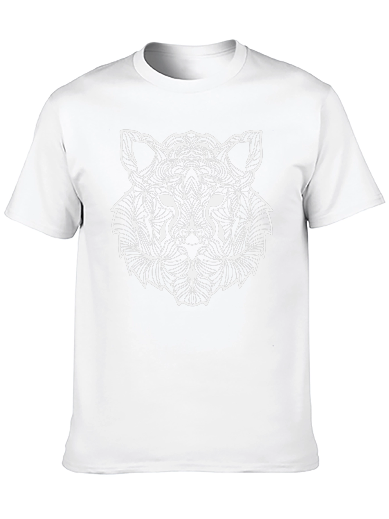 Abstract Wolf Graphic Tee - Cool Geometric Design