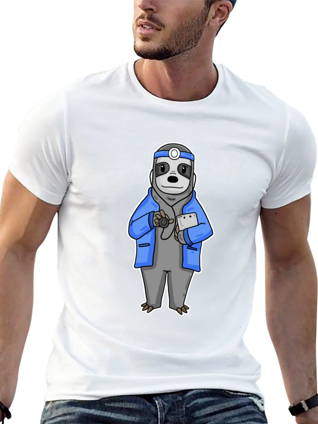 Sloth Doctor Graphic T-Shirt
