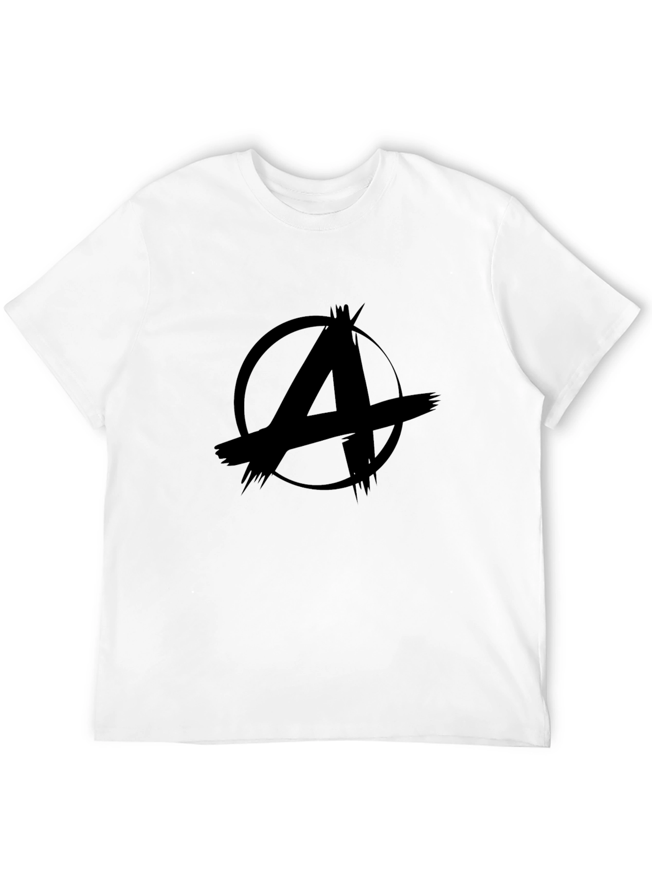 Anarchy Symbol Graphic Black T-Shirt