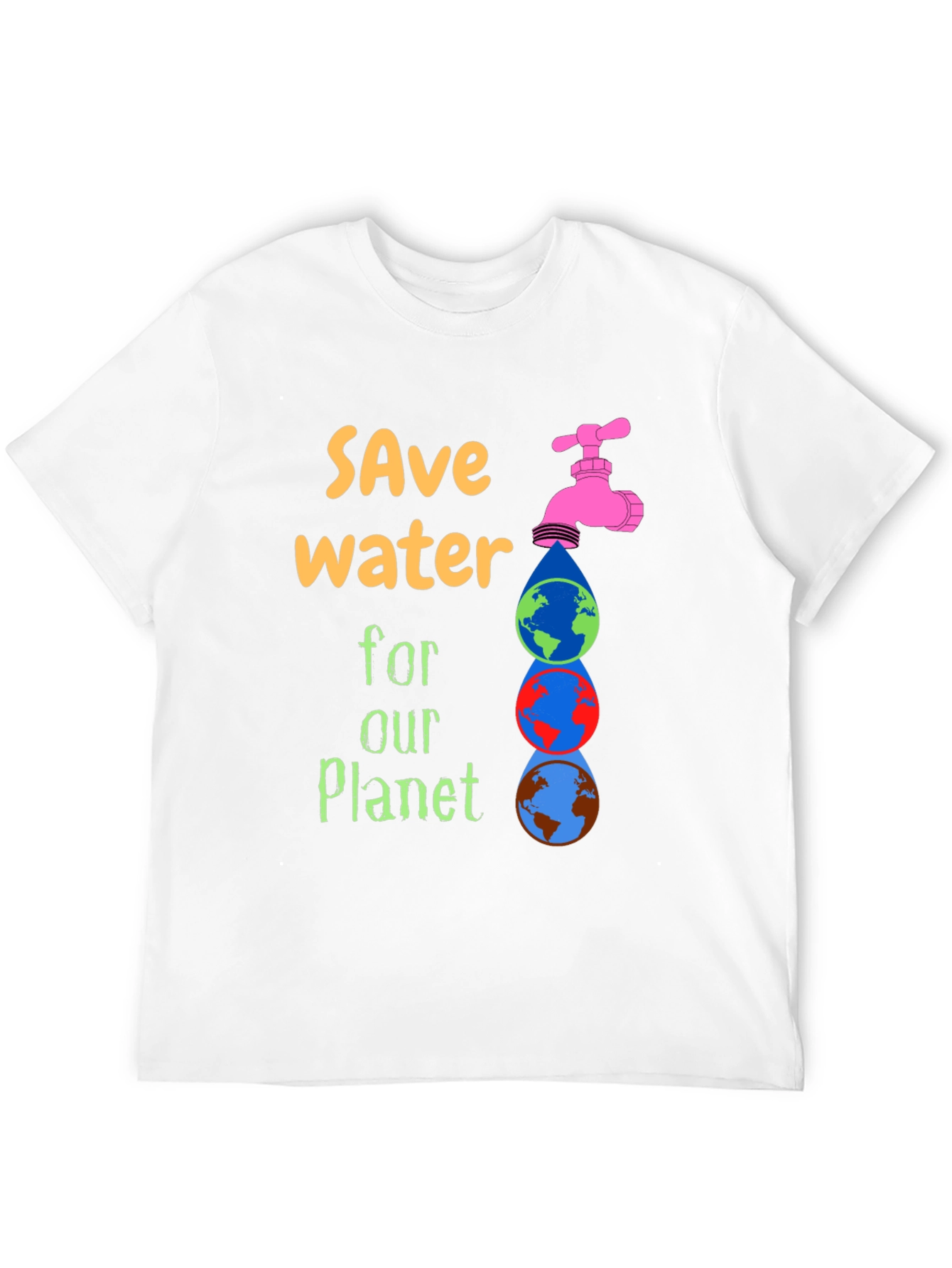 Save Water Graphic Tee - Planet Conservation T-Shirt