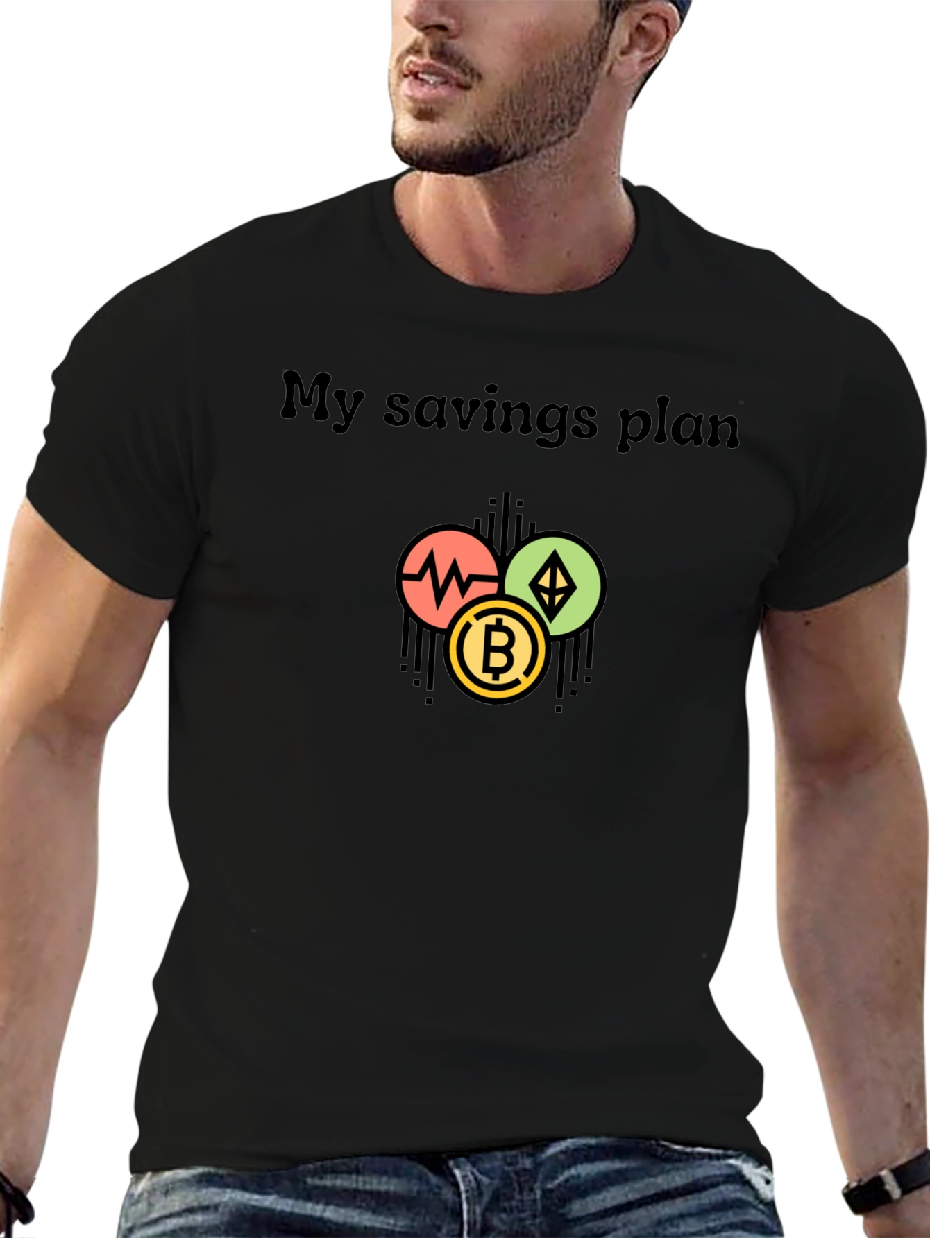 Crypto Savings Plan Black T-Shirt