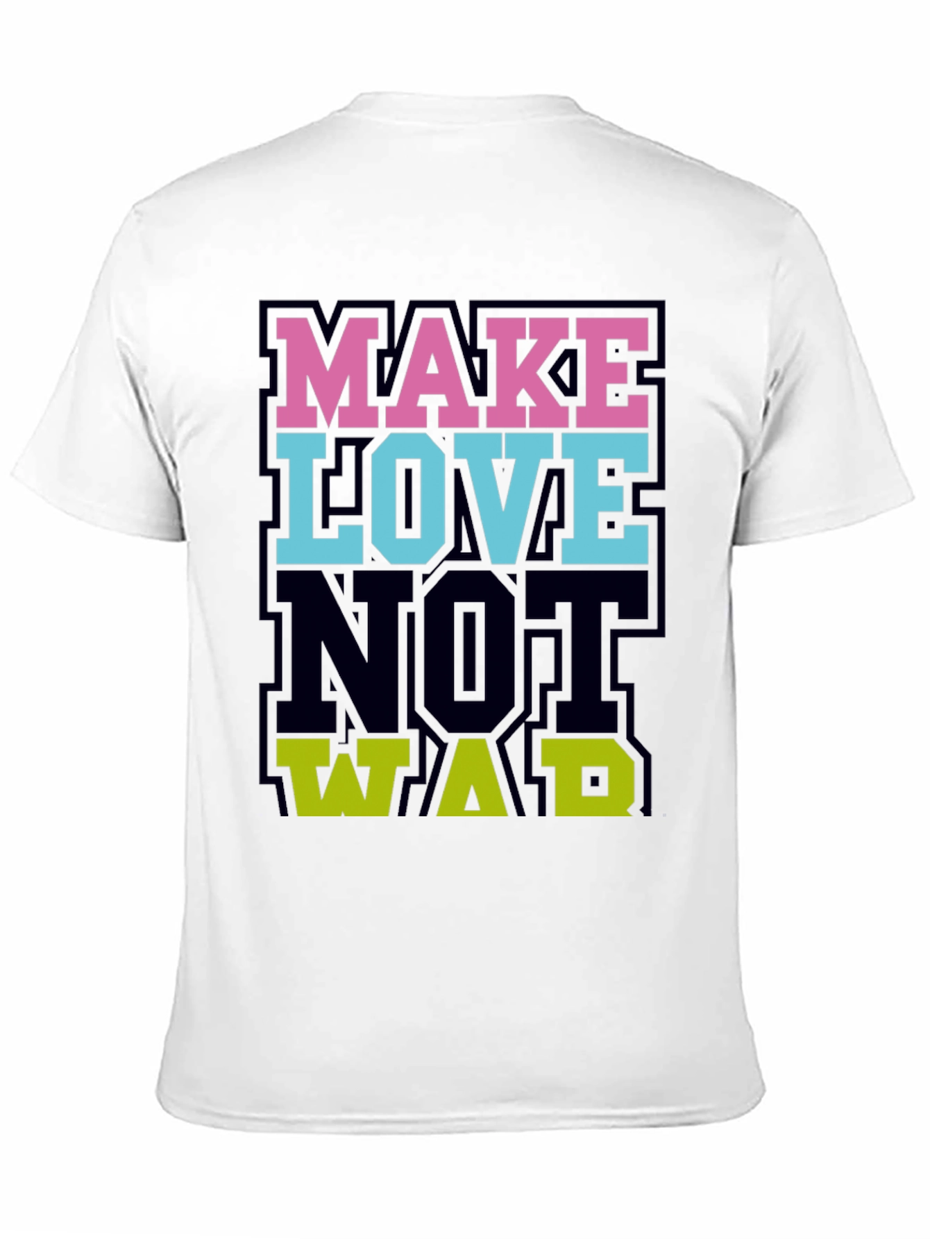 Make Love Not War Graphic Tee - Black