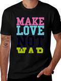 Make Love Not War Graphic Tee - Black