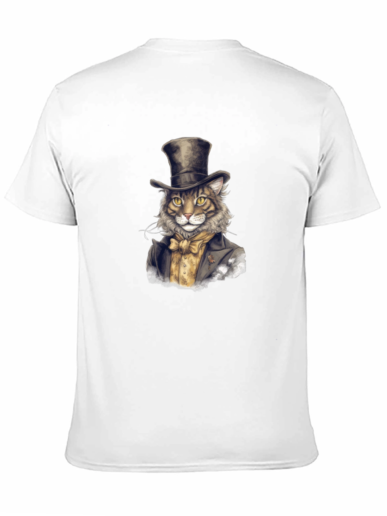 Dapper Cat Top Hat Graphic Tee - Black