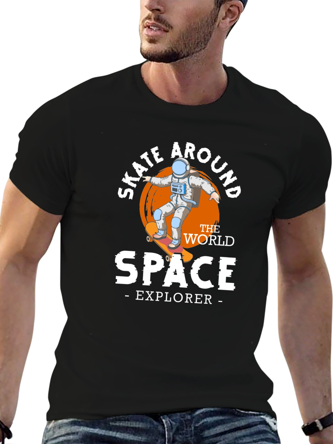 Skate Around Space Explorer Graphic T-Shirt