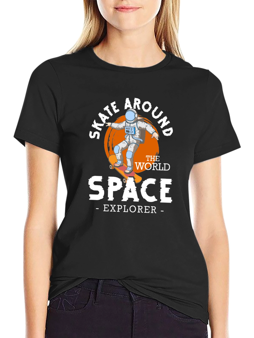 Skate Around Space Explorer Graphic T-Shirt