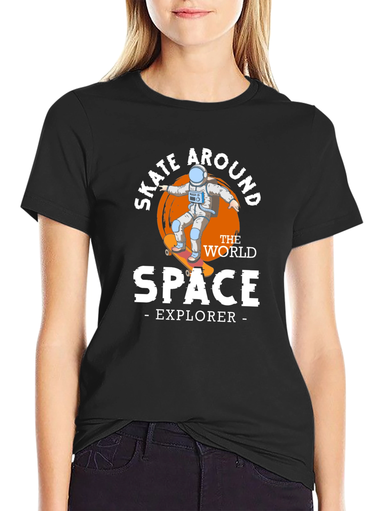 Skate Around Space Explorer Graphic T-Shirt