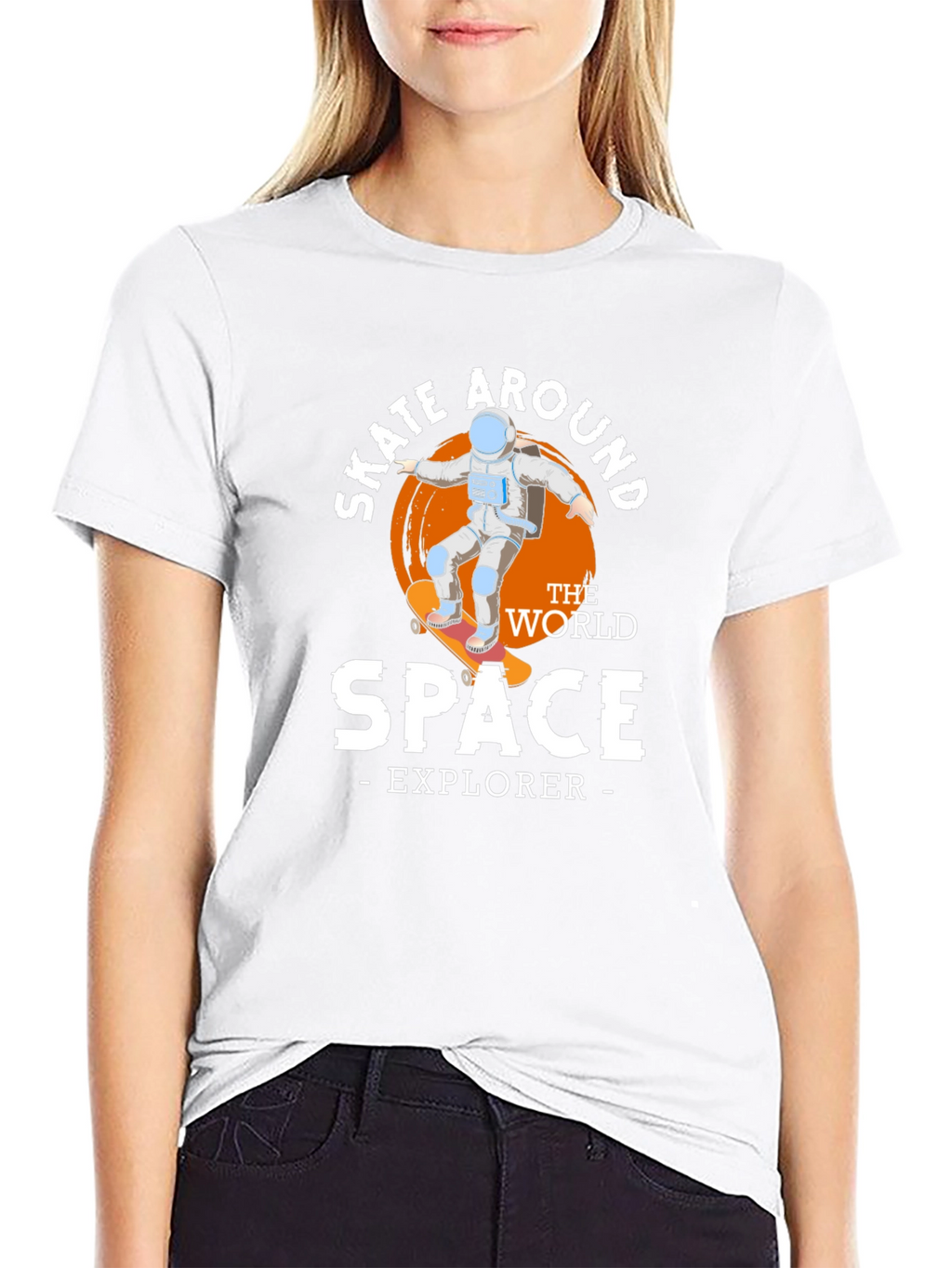Skate Around Space Explorer Graphic T-Shirt