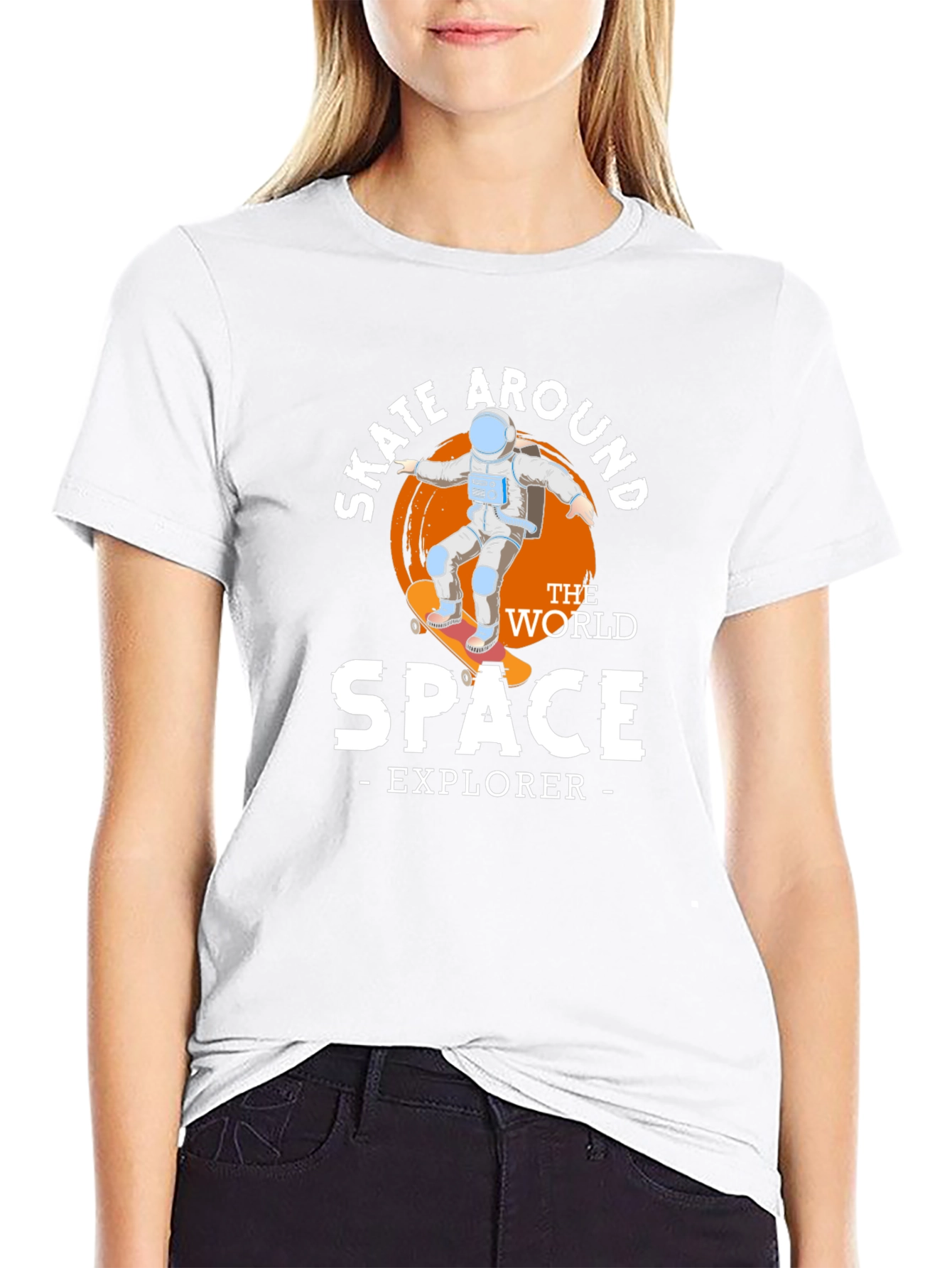 Skate Around Space Explorer Graphic T-Shirt