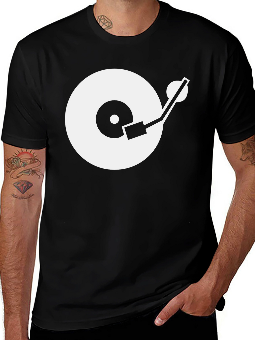 Turntable Graphic T-Shirt - Black