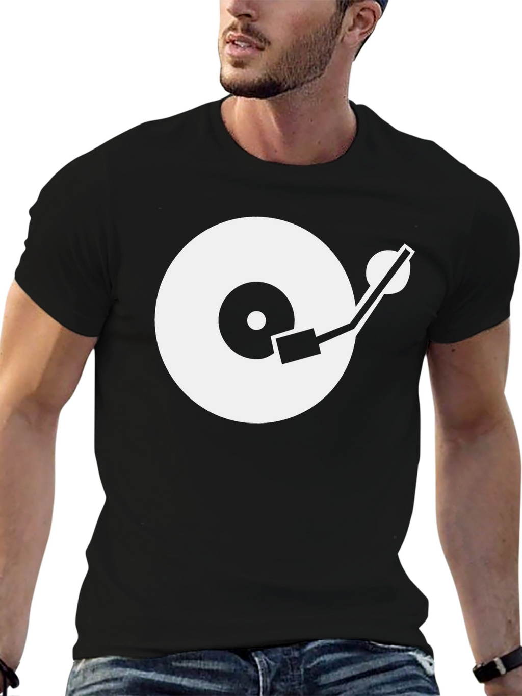 Turntable Graphic T-Shirt - Black