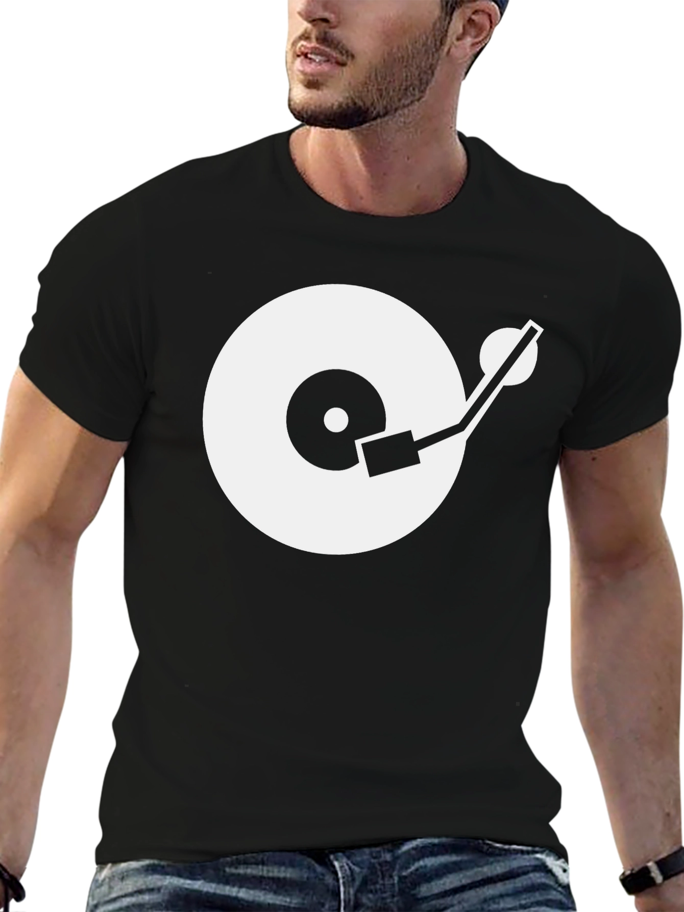 Turntable Graphic T-Shirt - Black