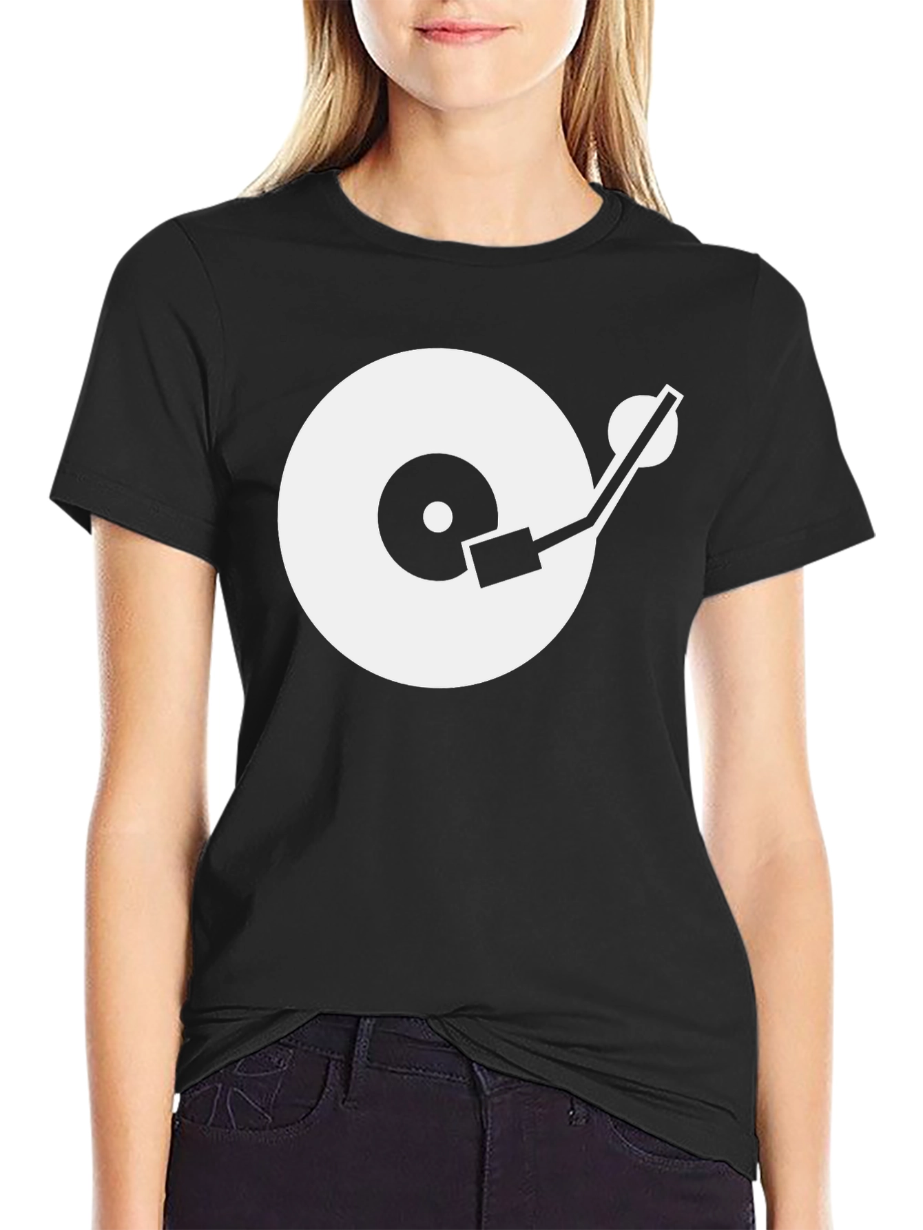 Turntable Graphic T-Shirt - Black