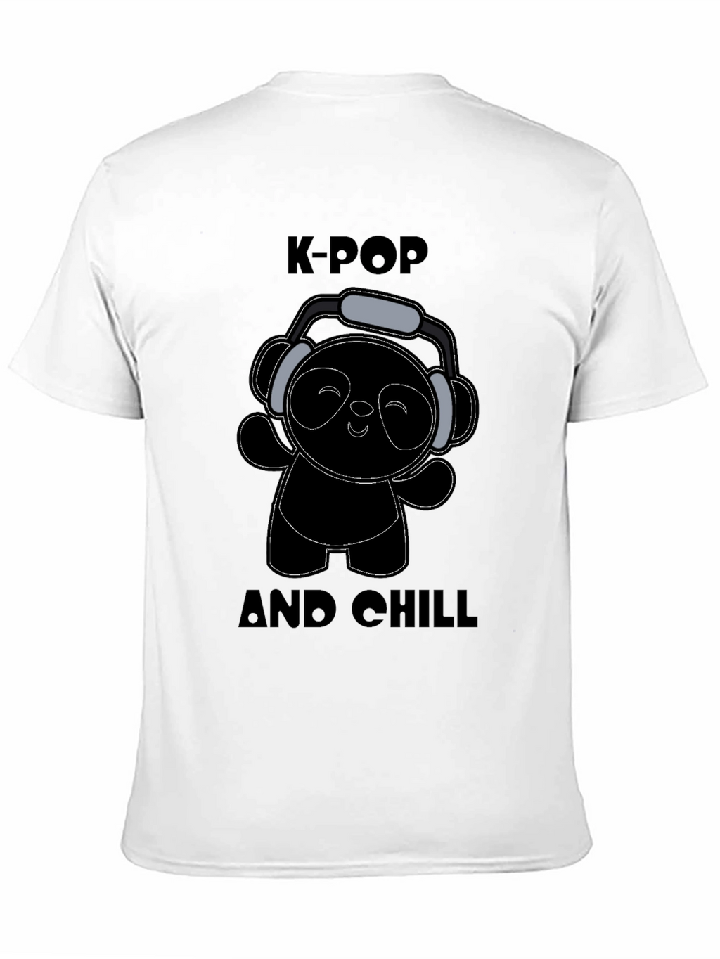 K-Pop and Chill Black Graphic T-Shirt
