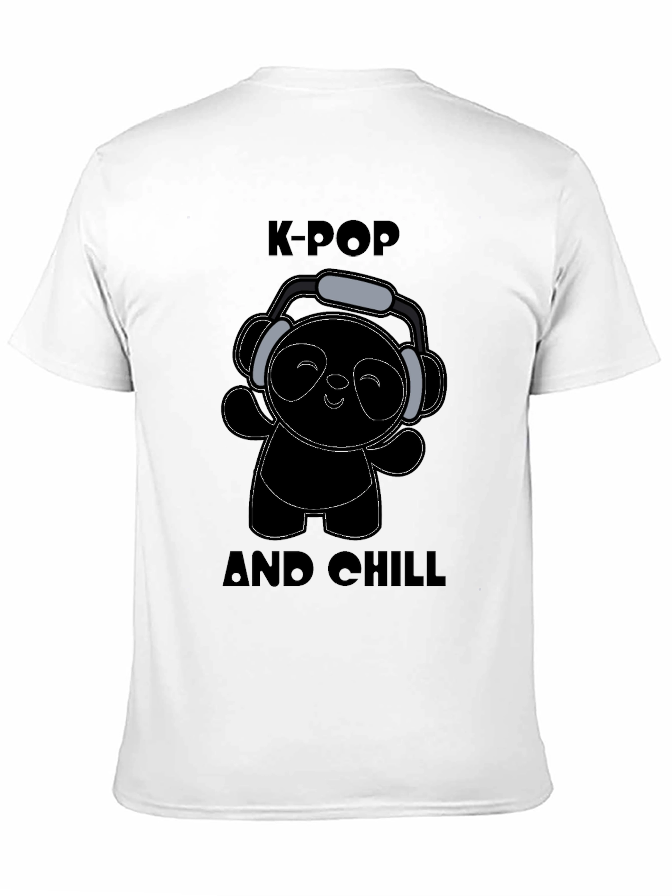 K-Pop and Chill Black Graphic T-Shirt