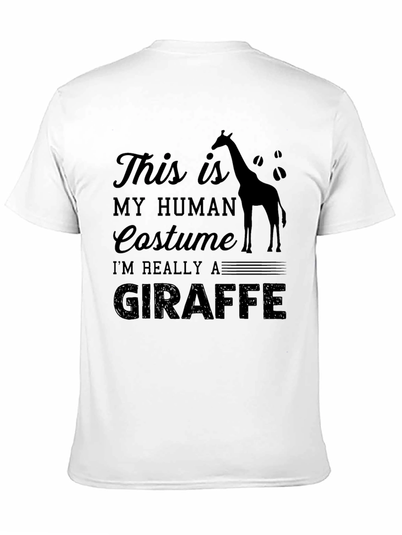 Human Costume Giraffe Black T-Shirt