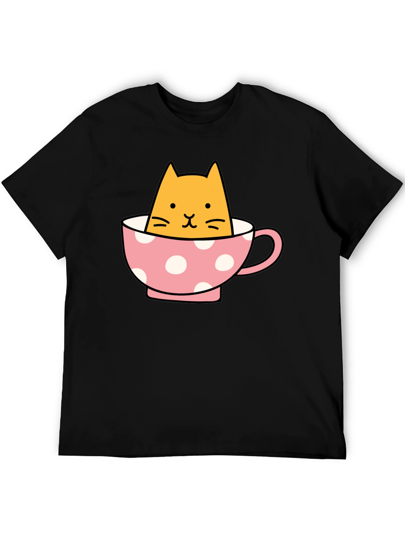 Cute Cat in Teacup Graphic Tee