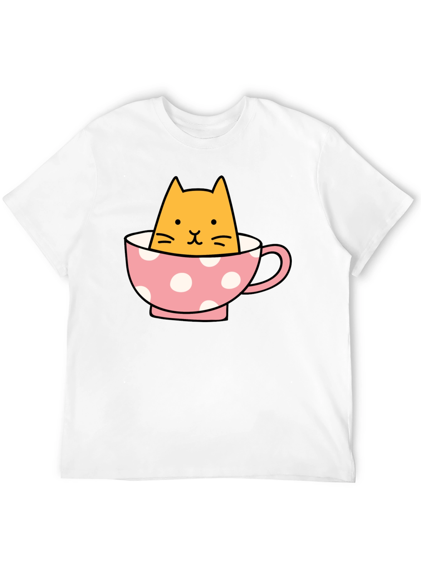 Cute Cat in Teacup Graphic Tee
