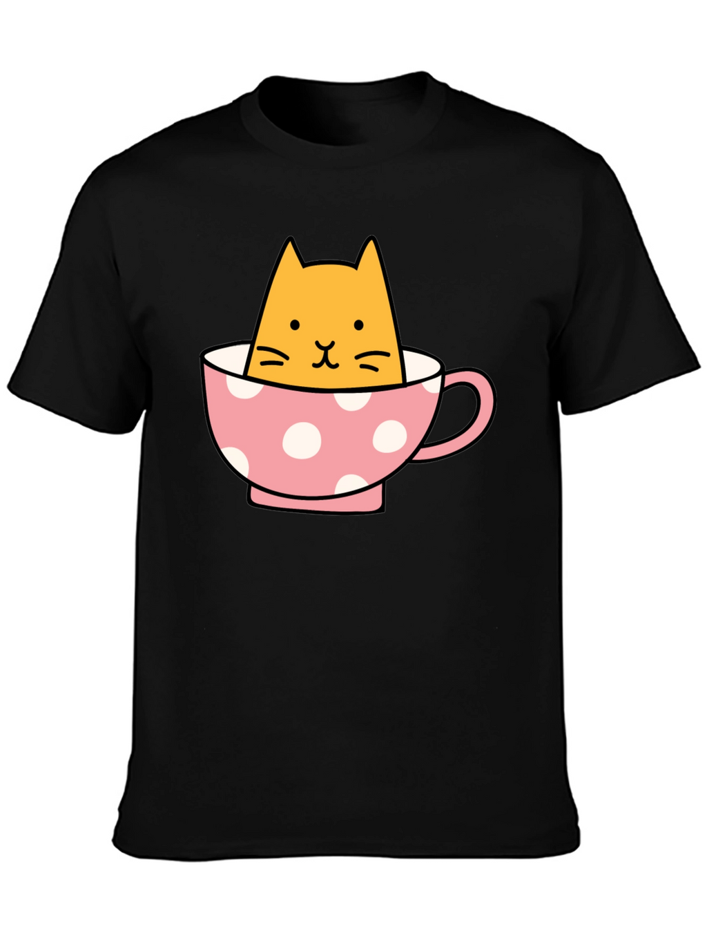 Cute Cat in Teacup Graphic Tee