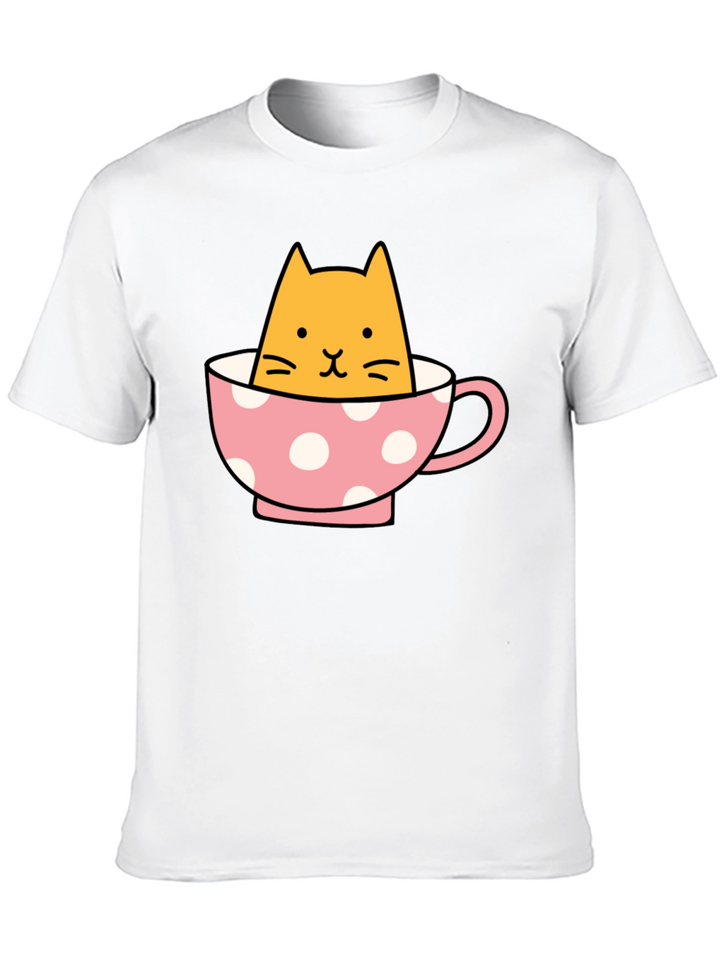 Cute Cat in Teacup Graphic Tee