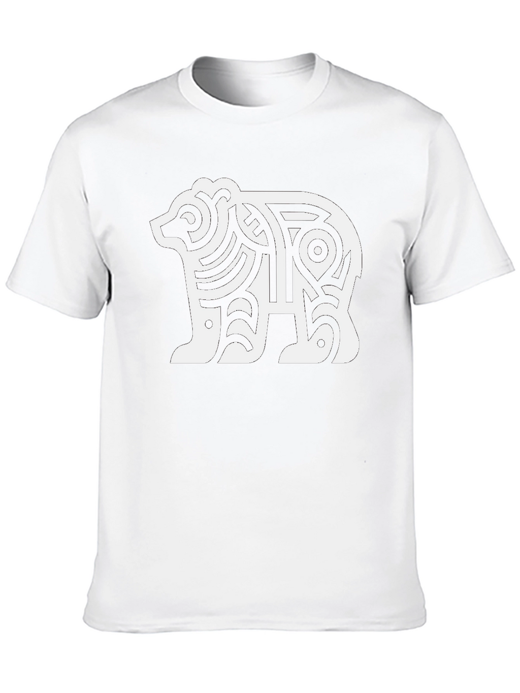 Tribal Bear Graphic T-Shirt - Black