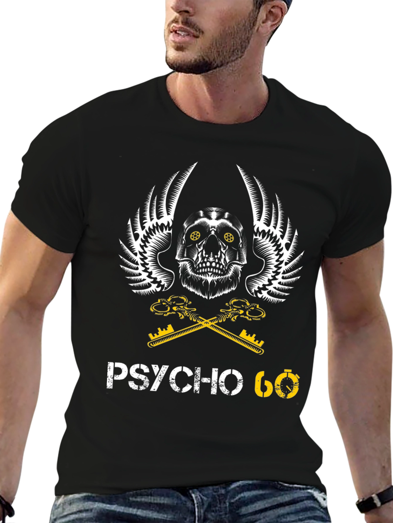 Psycho 60 Graphic T-Shirt - Skull & Keys