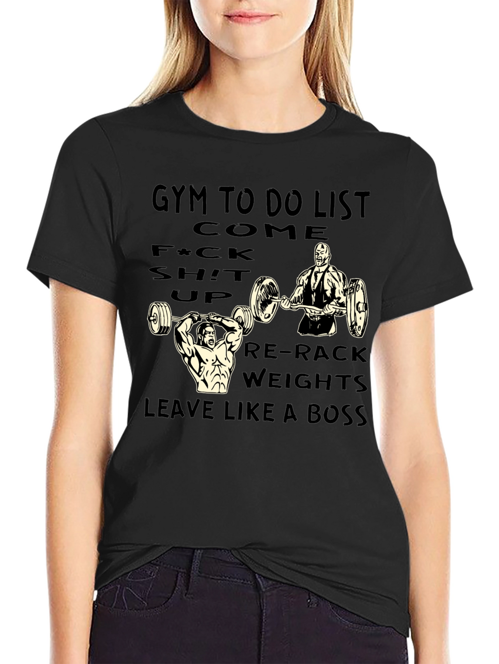 Gym To Do List Black Graphic Tee