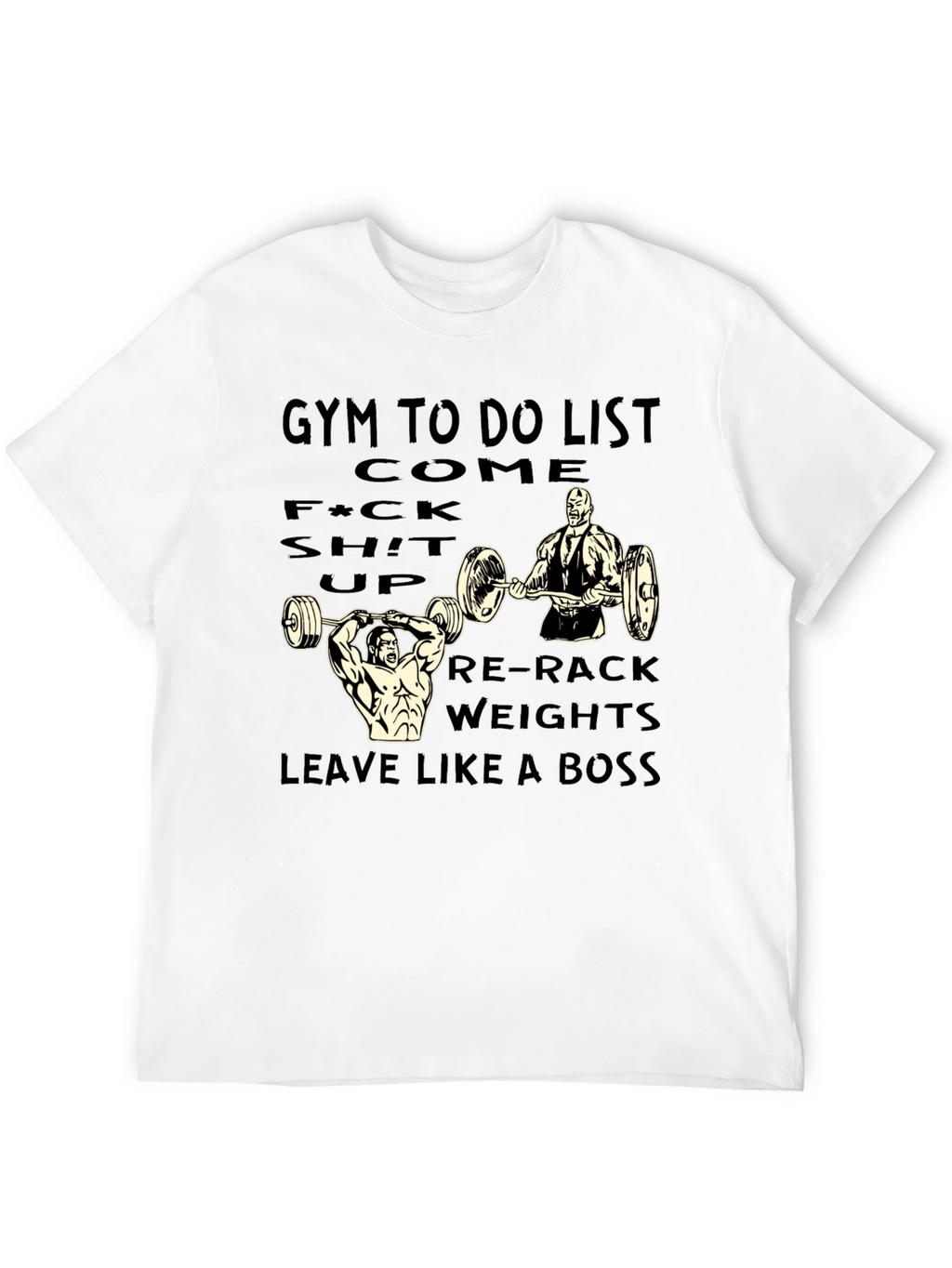 Gym To Do List Black Graphic Tee
