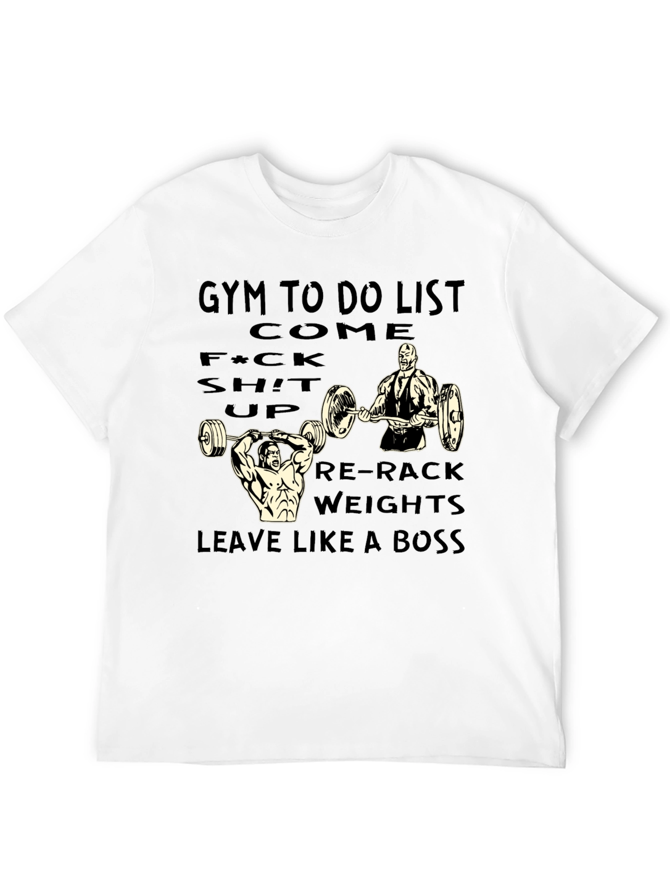 Gym To Do List Black Graphic Tee