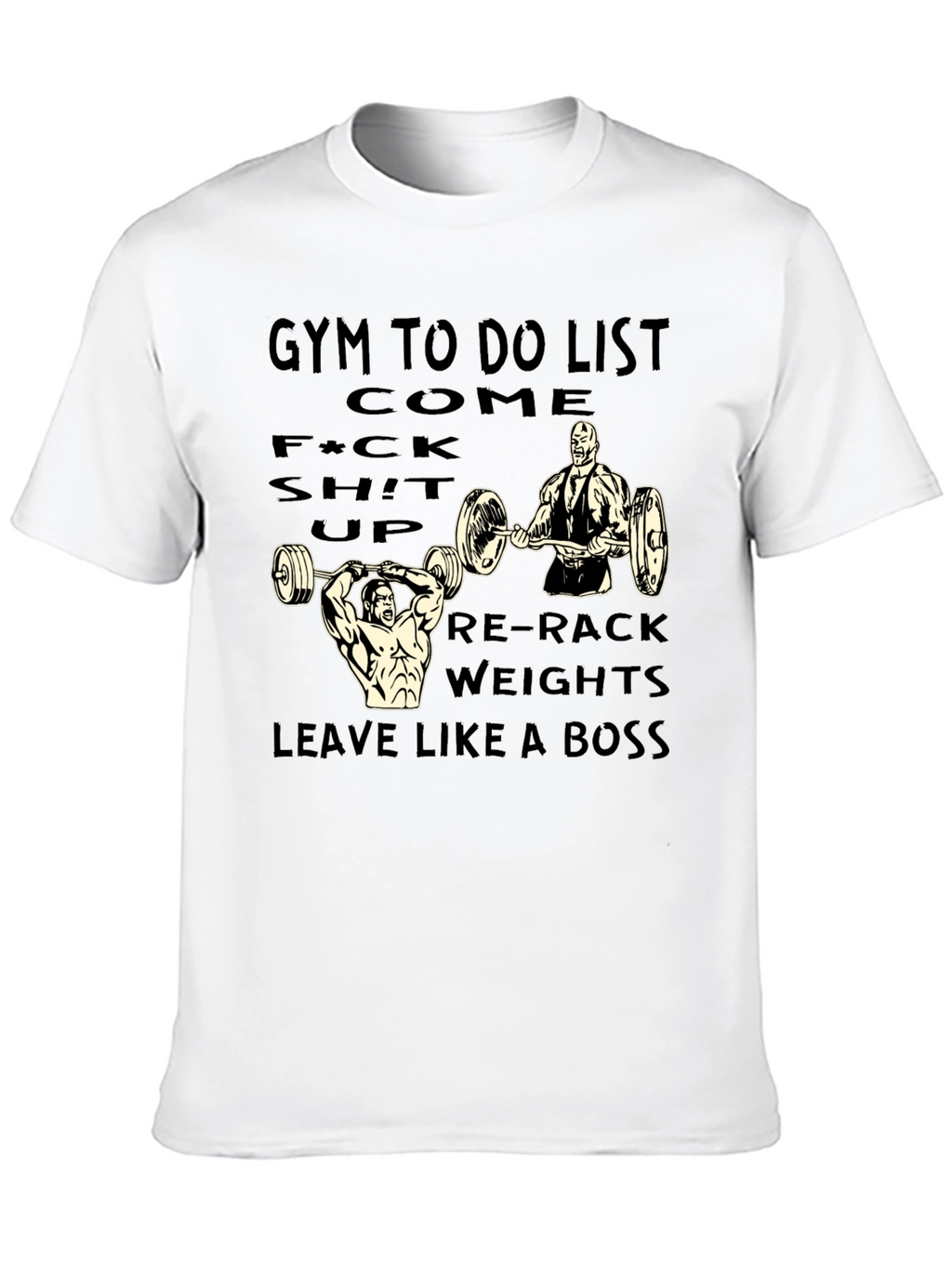 Gym To Do List Black Graphic Tee