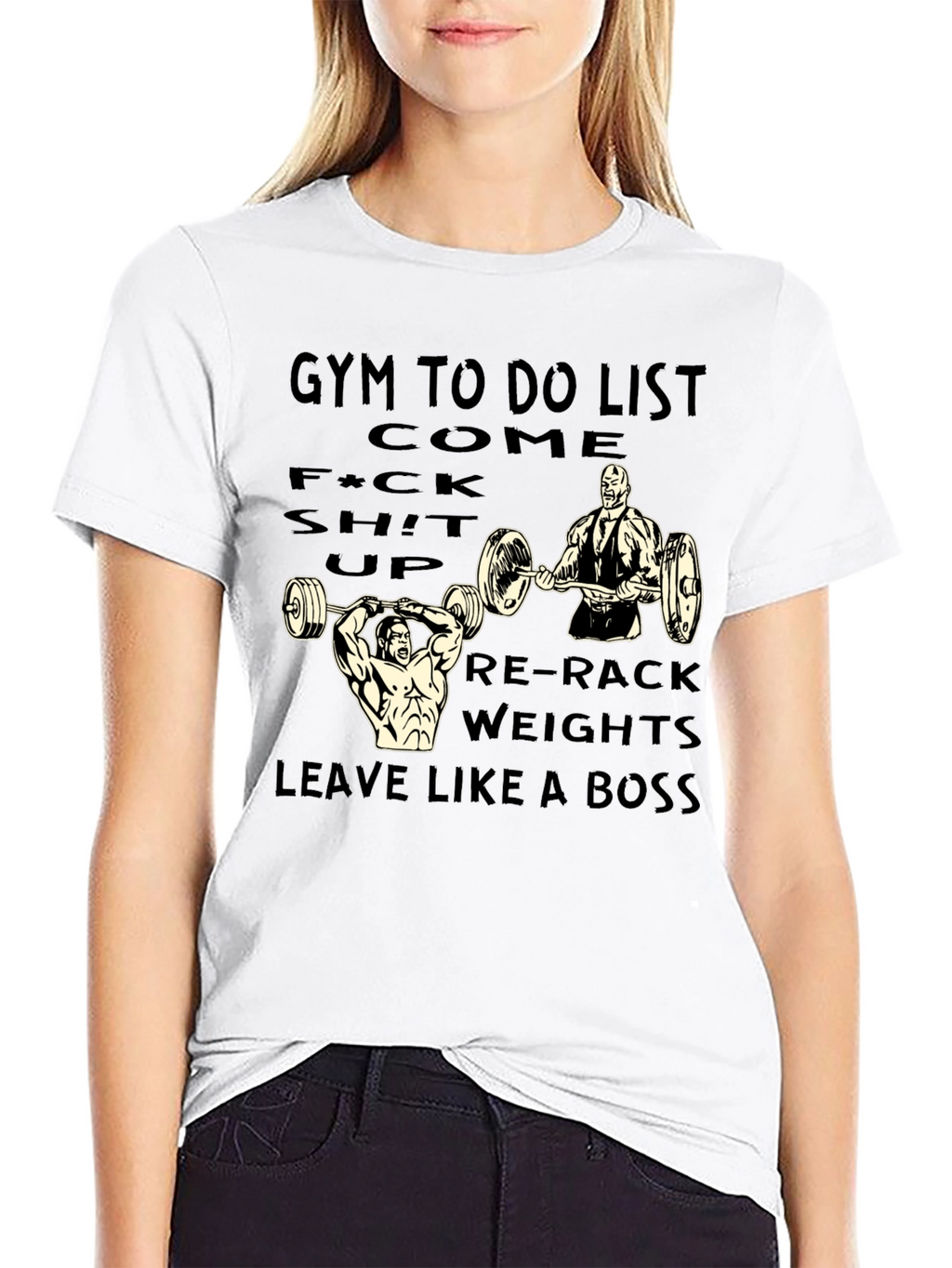 Gym To Do List Black Graphic Tee
