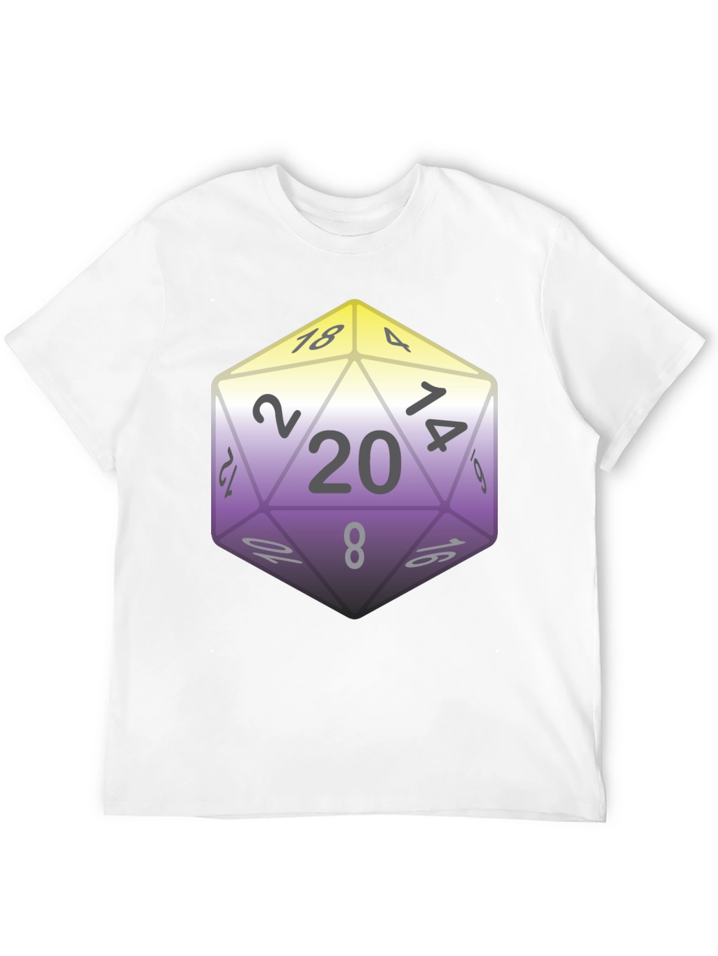 D&D D20 Dice Nonbinary Pride T-Shirt