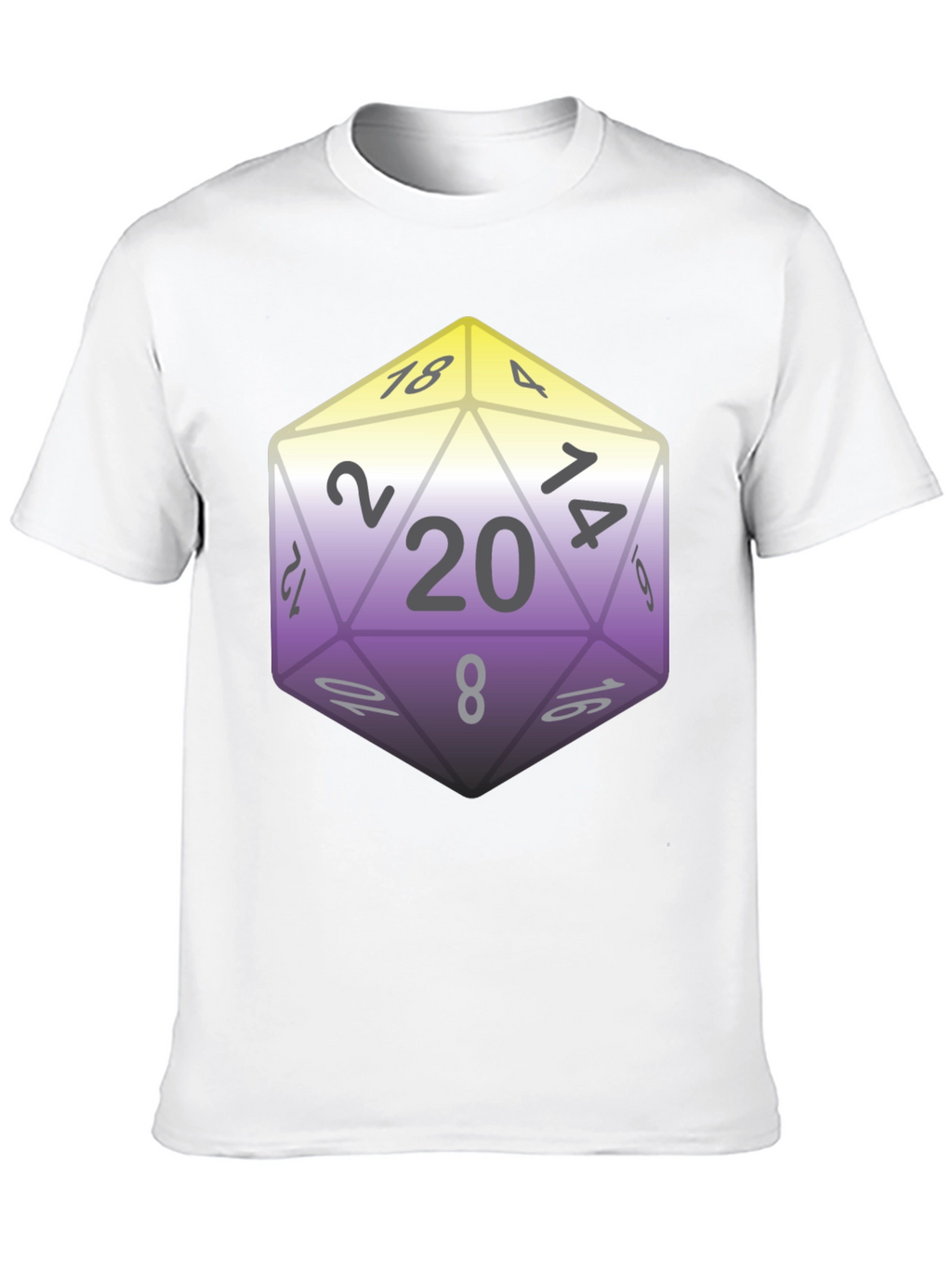 D&D D20 Dice Nonbinary Pride T-Shirt