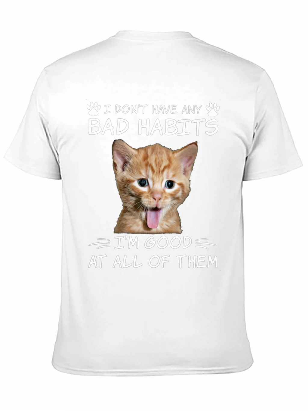 Funny Cat Bad Habits T-Shirt