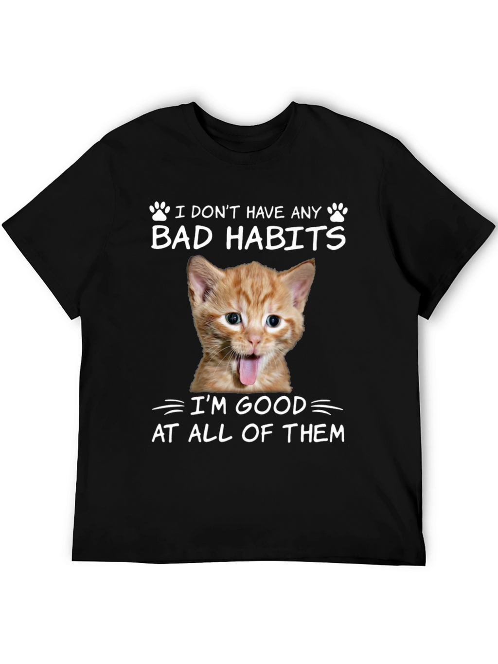 Funny Cat Bad Habits T-Shirt