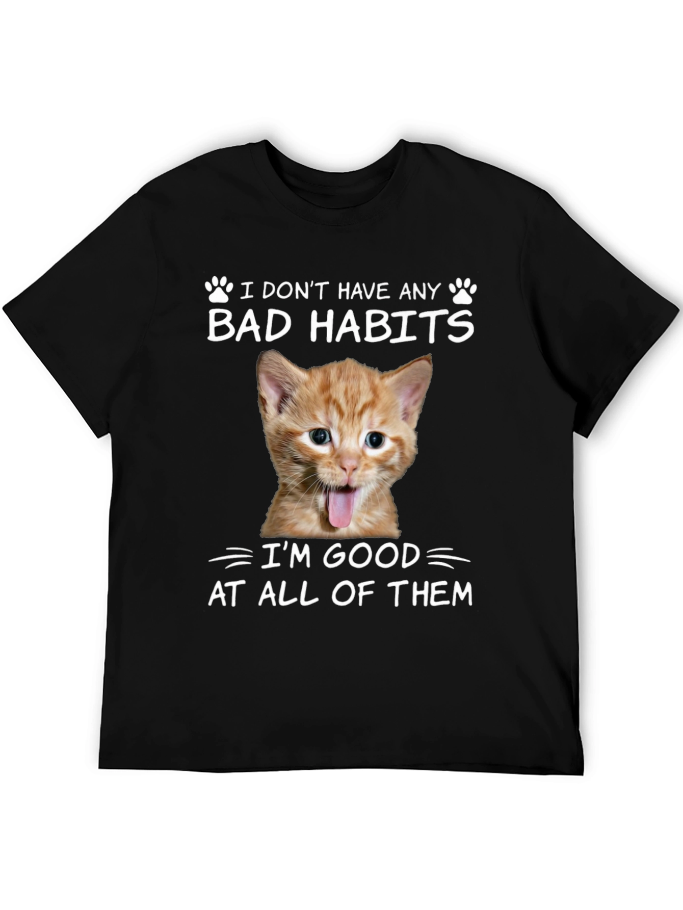Funny Cat Bad Habits T-Shirt