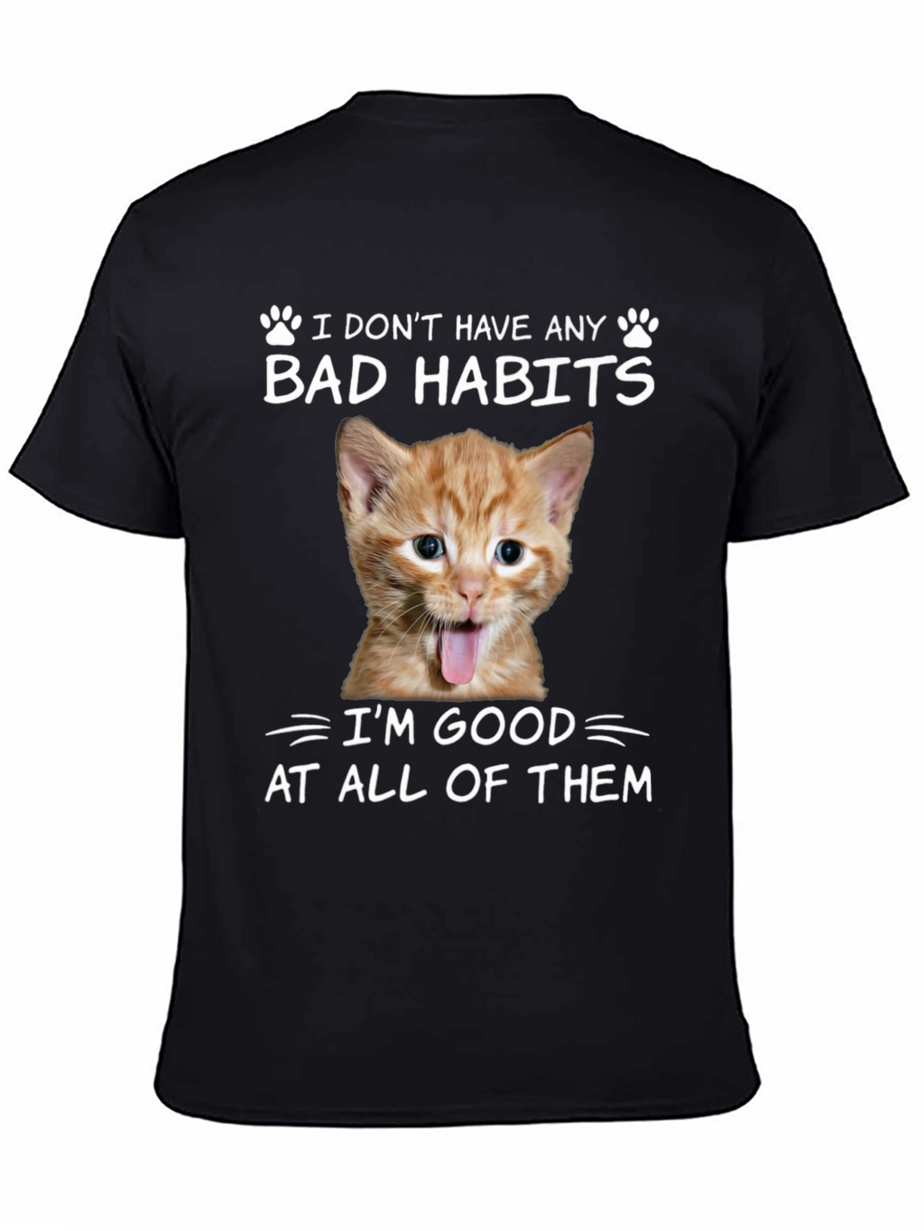 Funny Cat Bad Habits T-Shirt