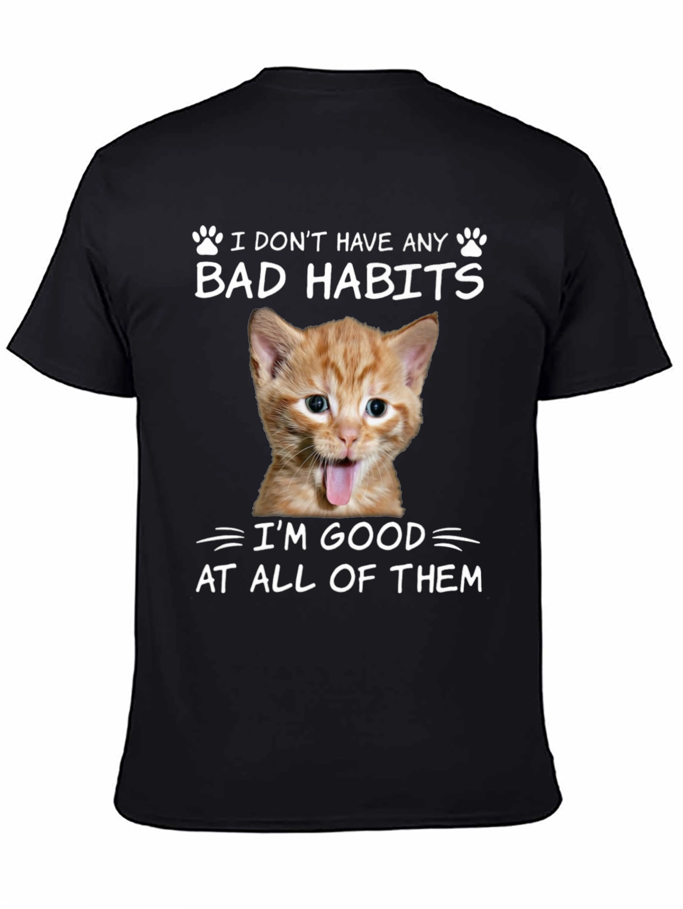 Funny Cat Bad Habits T-Shirt