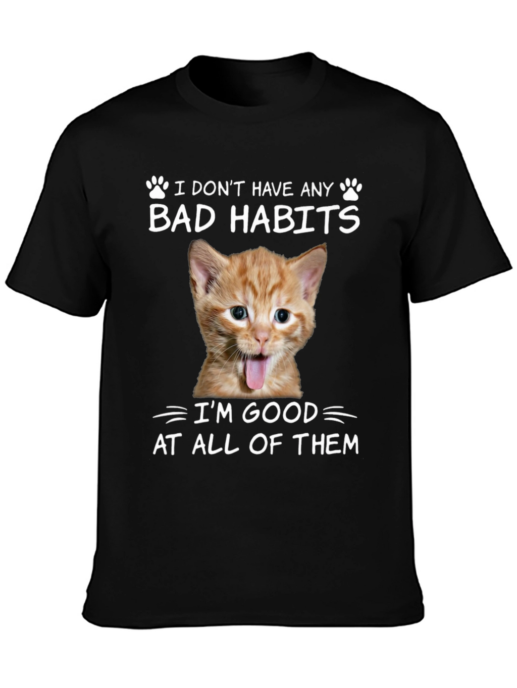 Funny Cat Bad Habits T-Shirt