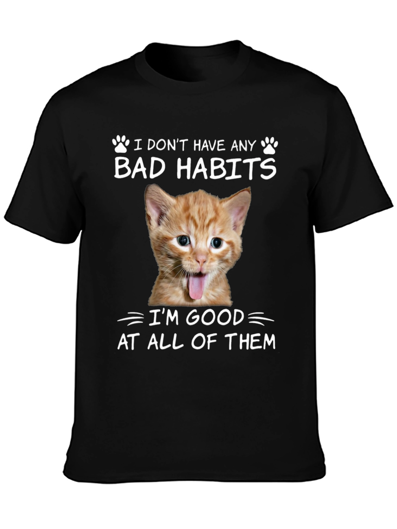 Funny Cat Bad Habits T-Shirt