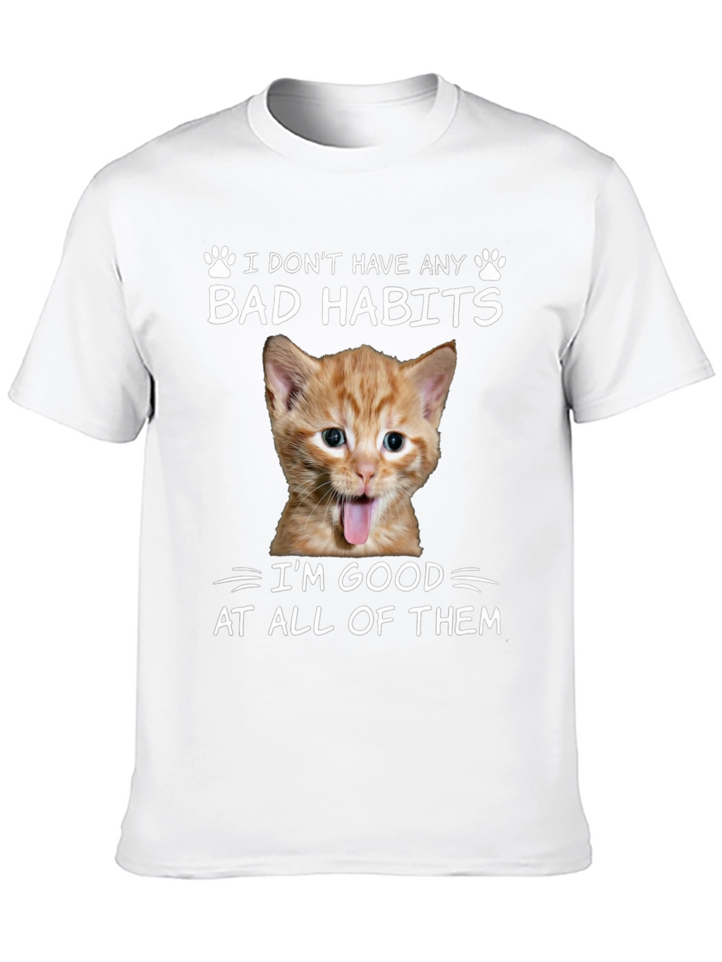 Funny Cat Bad Habits T-Shirt