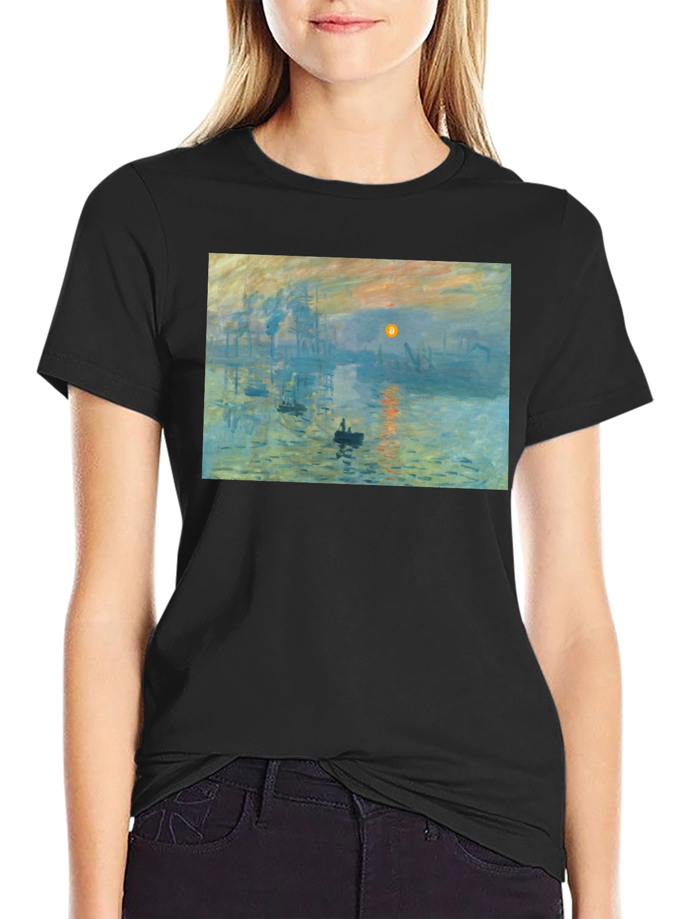 Monet Impression Sunrise Art T-Shirt