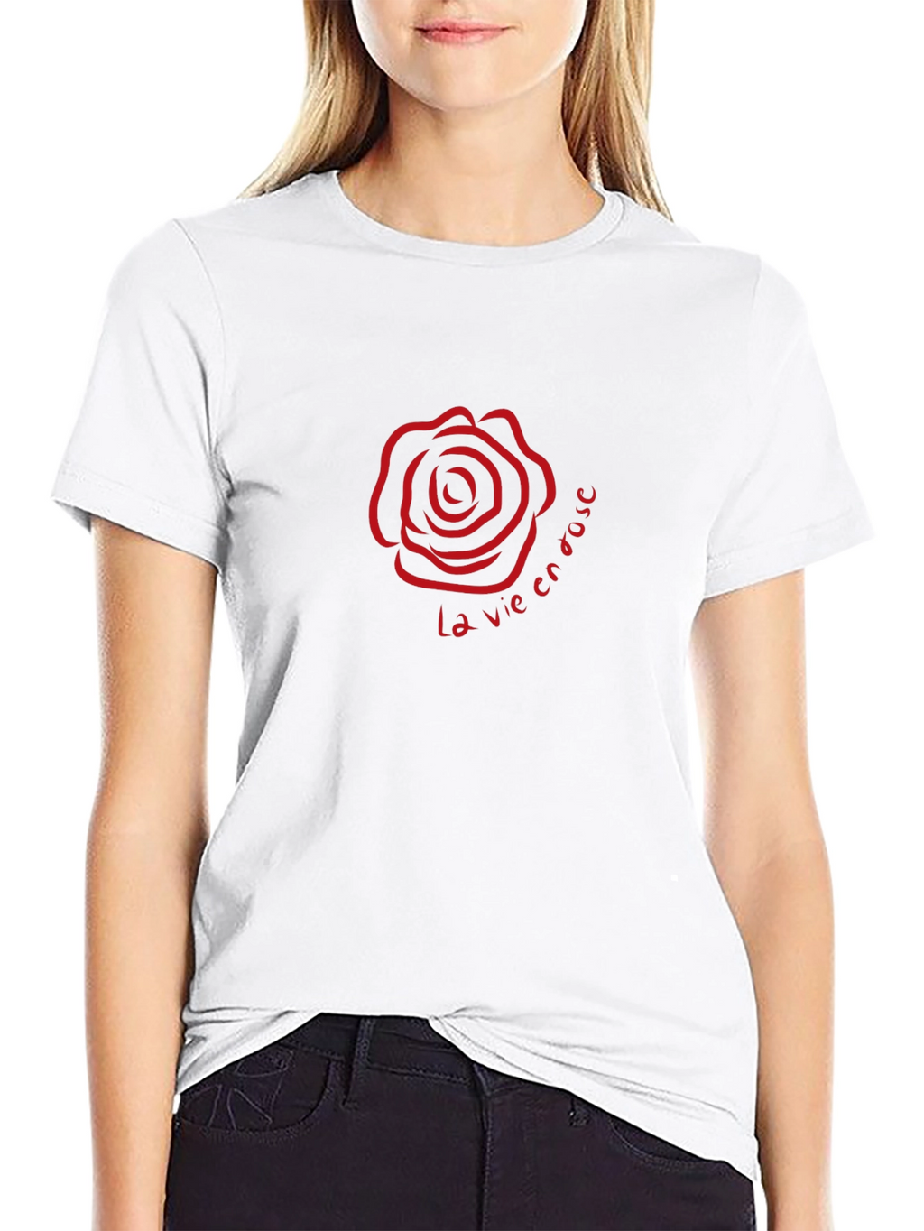 La Vie En Rose Black T-Shirt