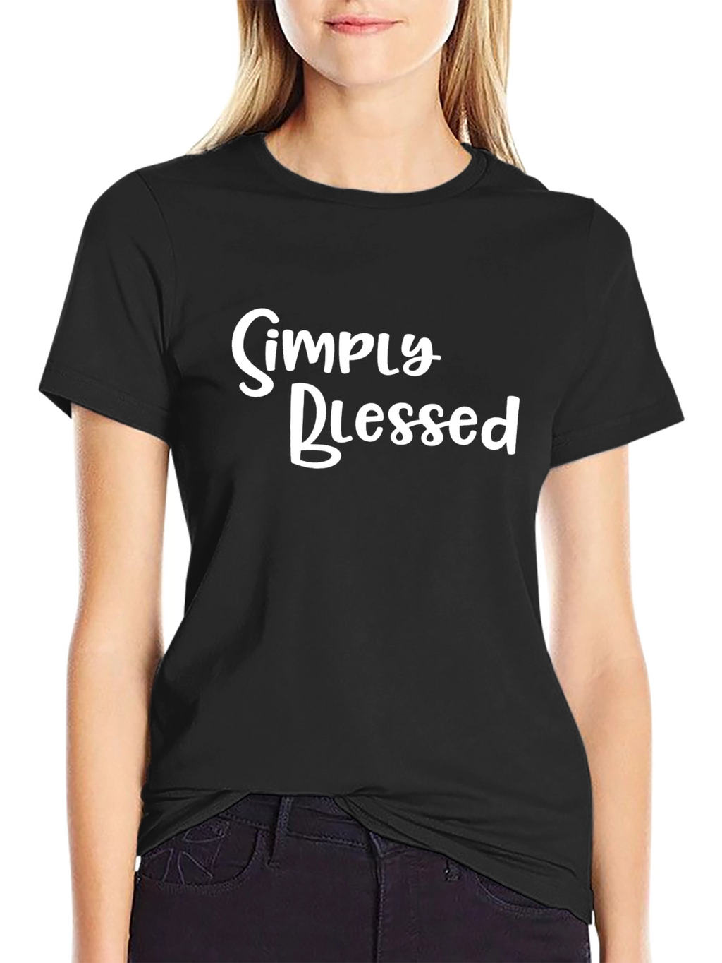 Simply Blessed Black Graphic Tee