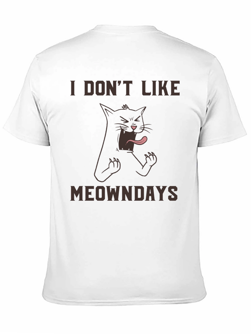 I Dont Like Meowndays Black T-Shirt